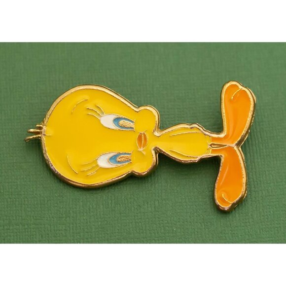 Vintage Art Nouveau Tweety Brooch K13 - Picture 2 of 3